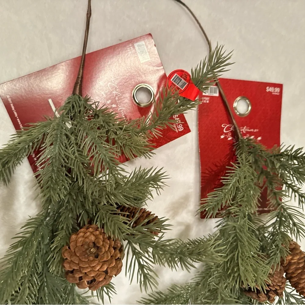Hobby lobby 2 garland 6 feet each one Festive Green Holiday Garland